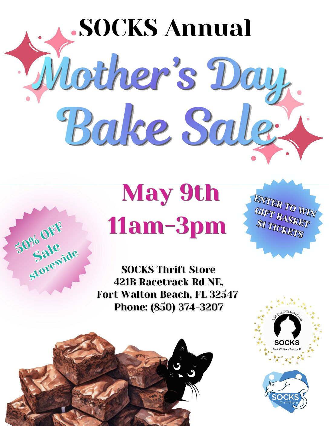 SOCKS Annual Mother’s Day Bake Sale